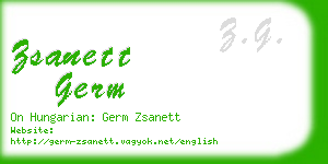 zsanett germ business card